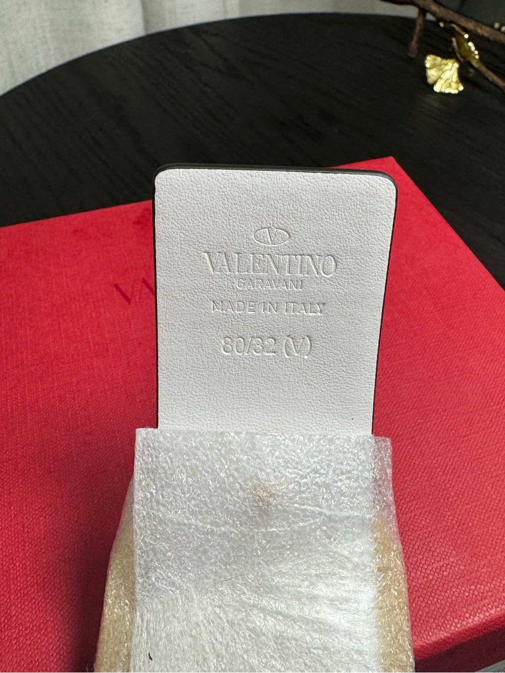 Valentino Garavani V-Logo Belt Leather White 80/32 - Picture 6 of 7